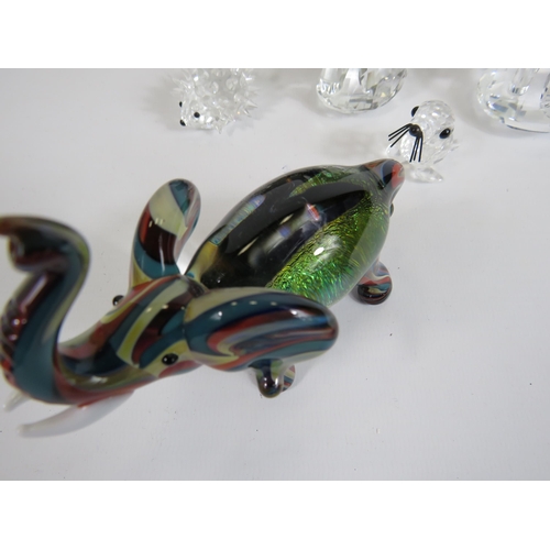 149 - Selection of Swarovski crystal and art glass animals.