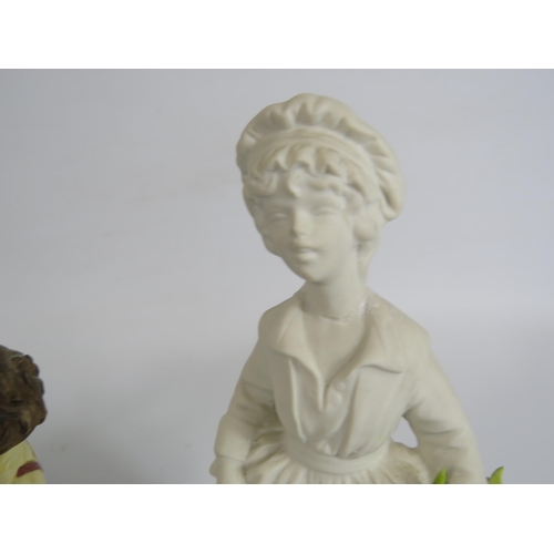 179 - Capodimonte B Merli artist and boy figurine, missing end of paint brush, plus one other figurine whi... 