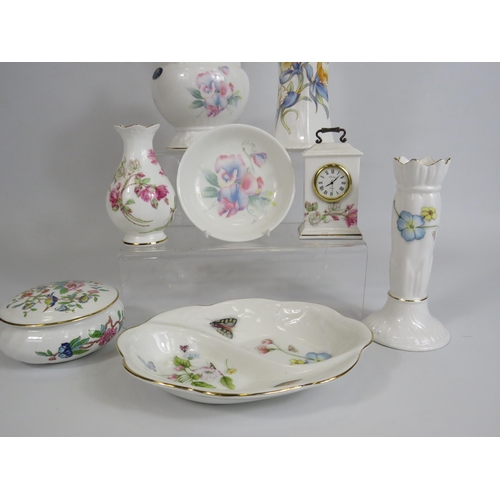 188 - Selection of Aynsley ceramics, Natures Delight, Just Orchids, Little Sweetheart etc.