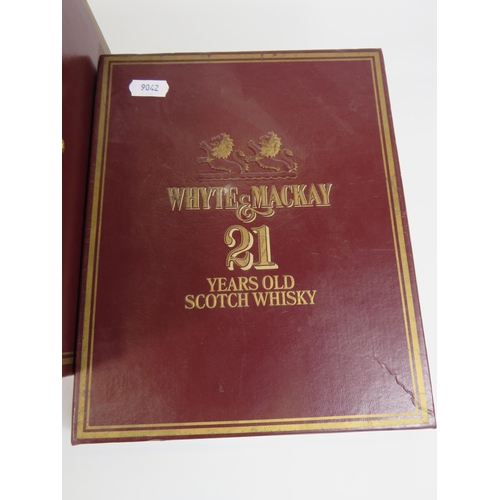 192 - Rare bottle of Whyte and Mackay 21 year old scotch whiskey with certificate and box.