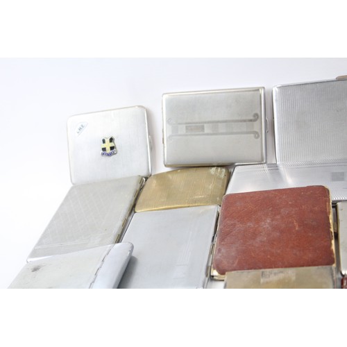 533 - Cigarette Cases Job Lot Inc. Vintage Chrome Deco EPNS Leather Brass Etc x 40       550088