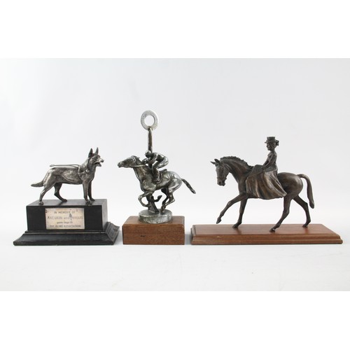 546 - 3 x Trophies / Ornaments Inc Blind Association, Horse Racing Etc      681392