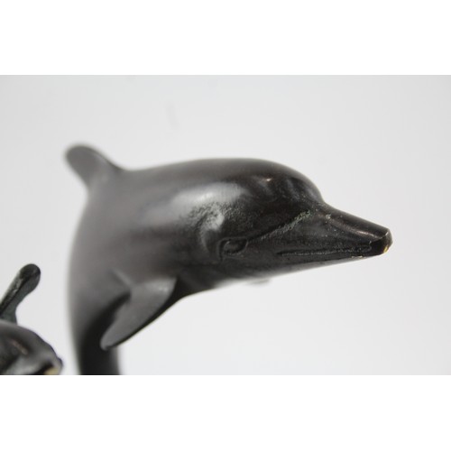 563 - Bronze Dolphins Sculpture      681437