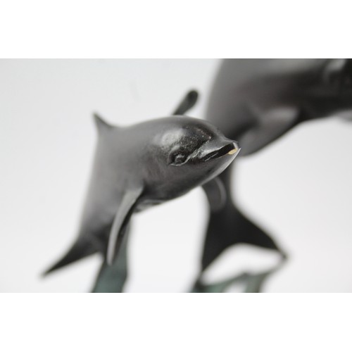 563 - Bronze Dolphins Sculpture      681437