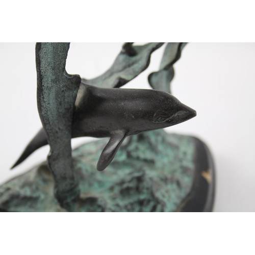 563 - Bronze Dolphins Sculpture      681437