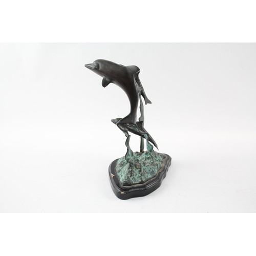 563 - Bronze Dolphins Sculpture      681437