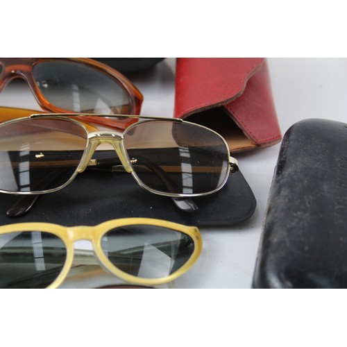 566 - Sunglasses Vintage Glasses Assorted Inc Oversized, Mid Century, Cases, Retro Lot      681646