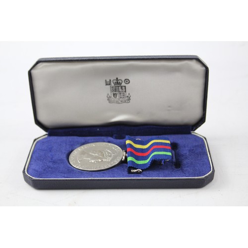 582 - Boxed Medals x 3 inc. Civil Defence Long Service & Imperial Service       2341347