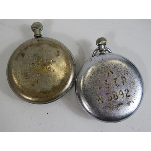 503 - Gents Vintage WWII Era Military Issued Pocket Watches Hand-wind x 2     2114622