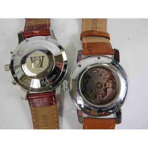 510 - Gents Mechanical Wristwatches Automatic WORKING Inc. TEVISE Etc. x 3      406366