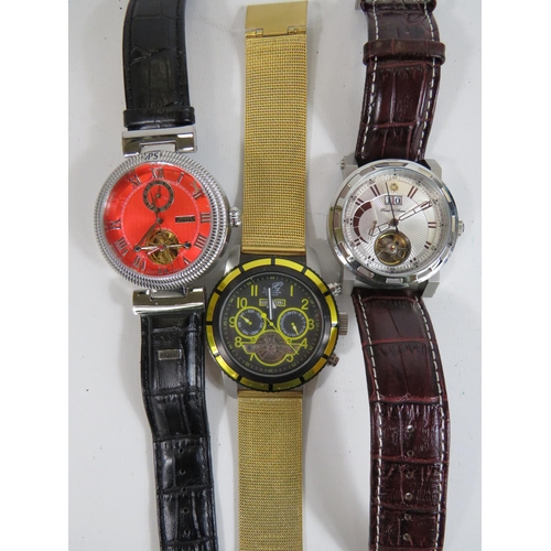 519 - Gents Mechanical Wristwatches Automatic WORKING Inc. PORTAS Etc. x 3      406367