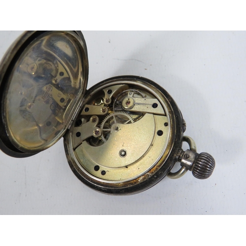 521 - .935 Silver Gents Vintage Open Face Pocket Watch Hand-wind WORKING      406375