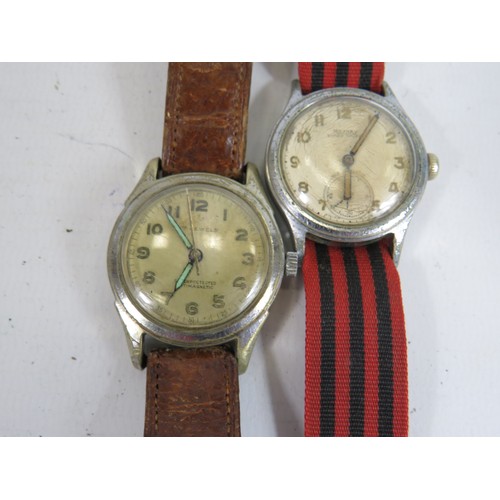 508 - Gents Vintage Military Style Wristwatches Hand-wind WORKING Inc. Rotary Etc. x 2      406370