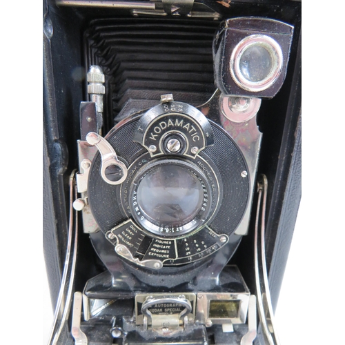 975 - Vintage Autographic Kodak Special Camera with original Brown Leather case.  See photos.