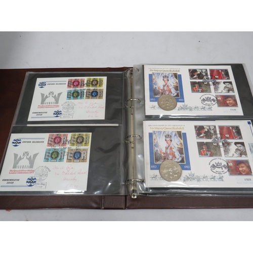 1555 - Full and well presented Album of Mint UK Presention packs, FDC's   some coin FDC's see photos.