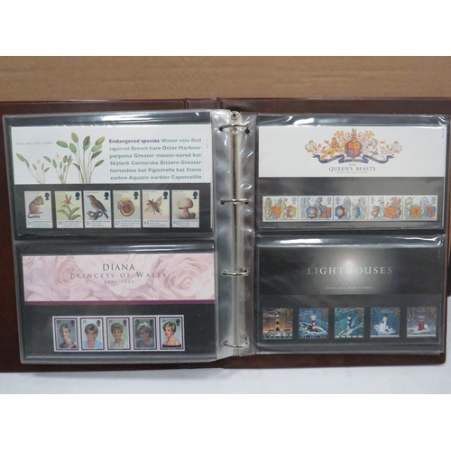 1555 - Full and well presented Album of Mint UK Presention packs, FDC's   some coin FDC's see photos.