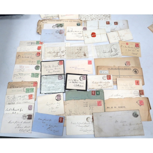 1563 - Very Interesting Antique Letters/Documents with Victorian Stamps affixed. One hand written letter fr... 