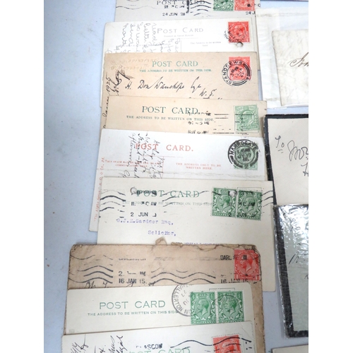 1563 - Very Interesting Antique Letters/Documents with Victorian Stamps affixed. One hand written letter fr... 