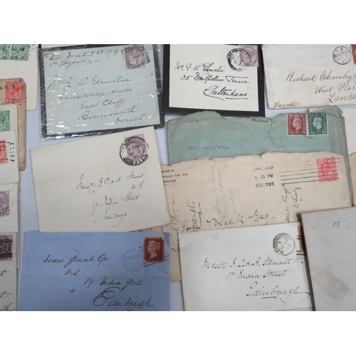 1563 - Very Interesting Antique Letters/Documents with Victorian Stamps affixed. One hand written letter fr... 