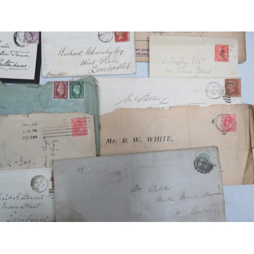 1563 - Very Interesting Antique Letters/Documents with Victorian Stamps affixed. One hand written letter fr... 