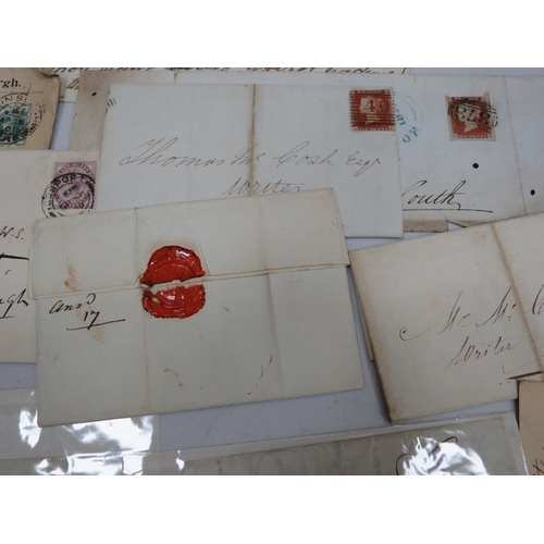 1563 - Very Interesting Antique Letters/Documents with Victorian Stamps affixed. One hand written letter fr... 