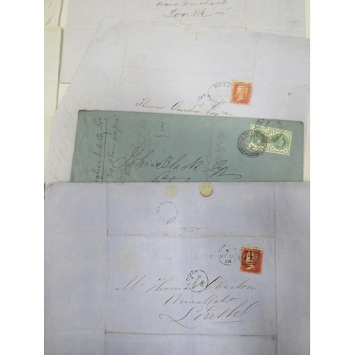 1564 - Very Interesting Antique Letters/Documents with Victorian Stamps affixed. Interesting Ephemera. See ... 