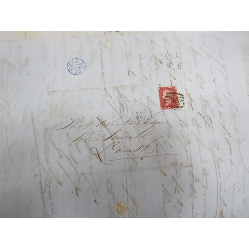 1564 - Very Interesting Antique Letters/Documents with Victorian Stamps affixed. Interesting Ephemera. See ... 