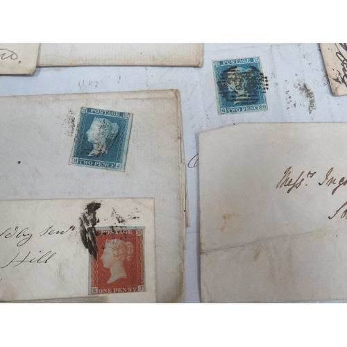 1565 - Very Interesting Victorian Letters & Documents with Victorian stamps affixed such as Twopenny Blues,... 