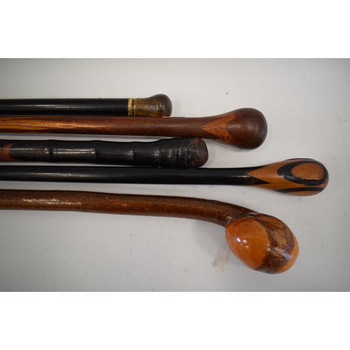 1493 - Five Interesting vintage walking sticks. See photos.
