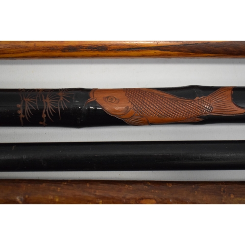 1493 - Five Interesting vintage walking sticks. See photos.