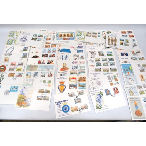 1568 - Approx 75 FDC's mostly IOM.   See photos.