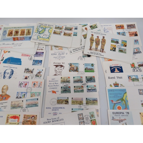 1568 - Approx 75 FDC's mostly IOM.   See photos.