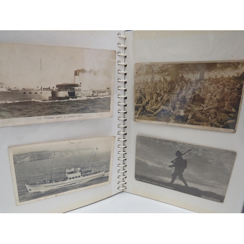 1583 - Well presented album of Vintage postcards. Some photo topographical, WW1 and Comic. Good selection. ... 