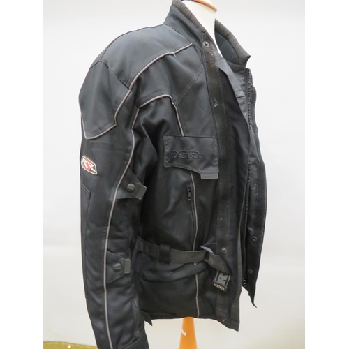 1744 - RSR Motorcycle jacket in Excellent condition Padded Shoulders and elbows and lower back areas for pr... 