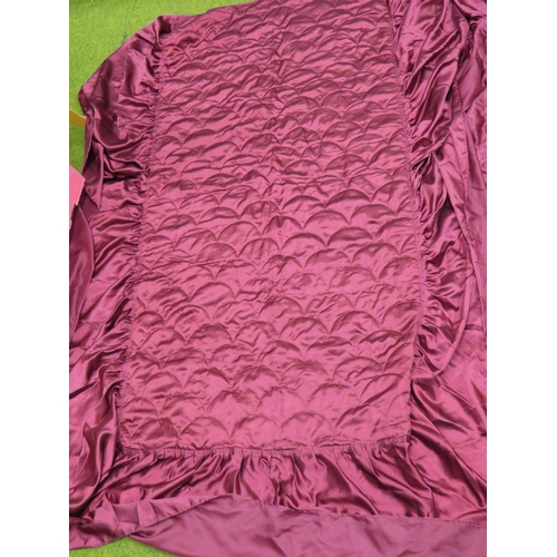 1750 - Two, single bed sized Satin bed covers in Damask with two matching pillowcases. See photos.