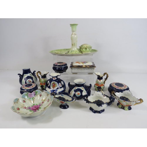 8 - Selection of vintage ceramics including a dressing table set etc.