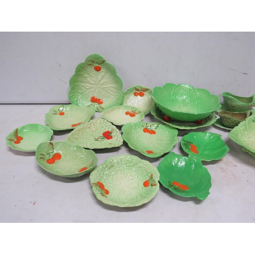 15 - Large selection of Carltonware cabbage leaf and tomato ceramics.