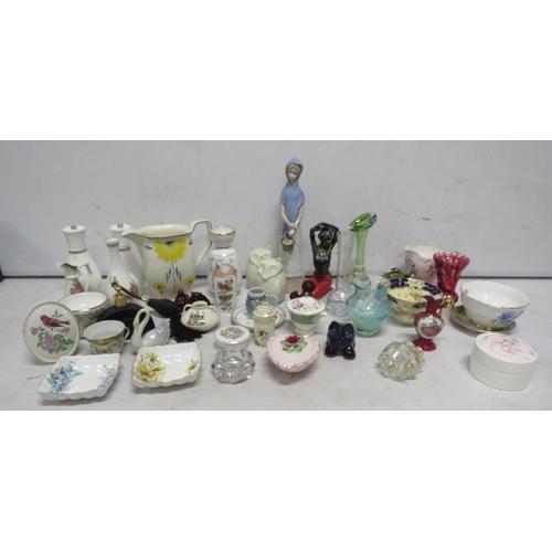 9 - Large selection of various ceramics and glass including Royal Doulton, Minton, Caithness etc