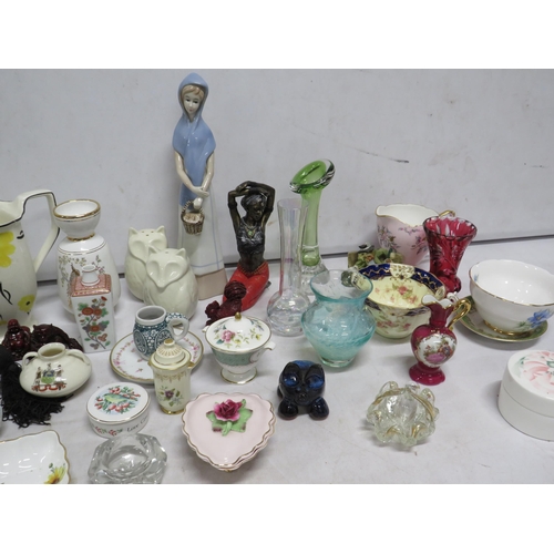 9 - Large selection of various ceramics and glass including Royal Doulton, Minton, Caithness etc