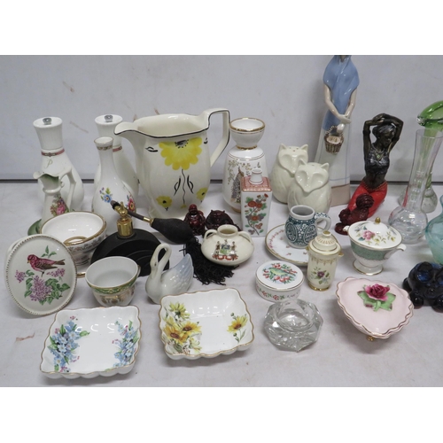 9 - Large selection of various ceramics and glass including Royal Doulton, Minton, Caithness etc