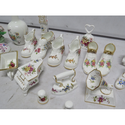 48 - Mixed ceramic ornament lot including Hammersley, Royal Albert, Royal Doulton etc.