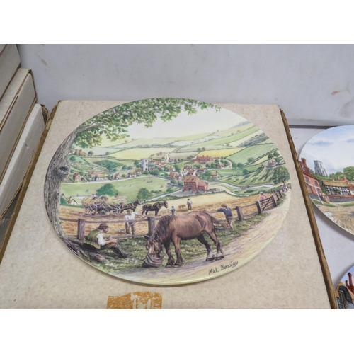 82 - 8 Royal Doulton Journey through the Village plates.