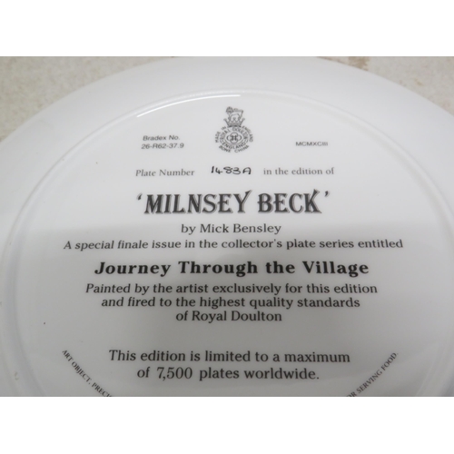 82 - 8 Royal Doulton Journey through the Village plates.