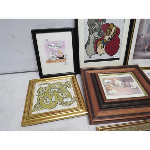 151 - Selection of framed pictures / prints and a autograph.