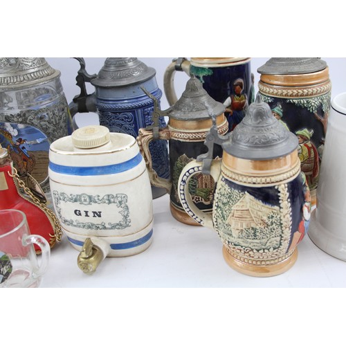 208 - Wade Pottery Gin Barrel Decorative Beer Steins Jugs Cripple Cock Vintage Joblot      681825