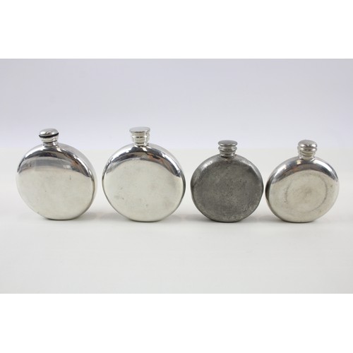 210 - Pewter Flasks Inc Charles Rennie Mackintosh Floral & Celtic Patter Engraving     440666