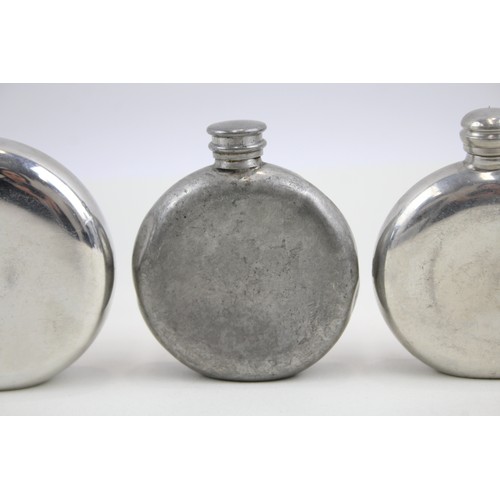 210 - Pewter Flasks Inc Charles Rennie Mackintosh Floral & Celtic Patter Engraving     440666