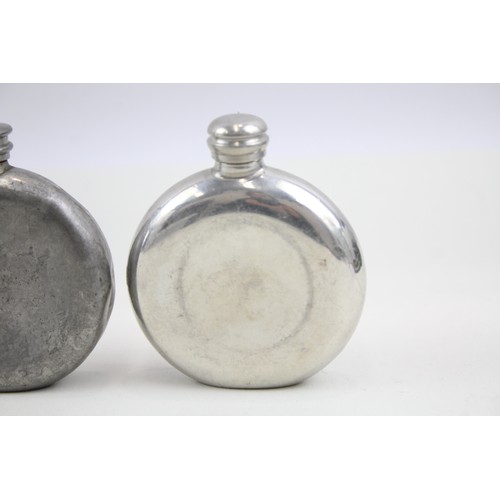 210 - Pewter Flasks Inc Charles Rennie Mackintosh Floral & Celtic Patter Engraving     440666