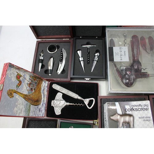 211 - Boxed Corkscrew Sets Inc Konge Tinn Pewter Norway Novelty Pig Vintage Job Lot     681827