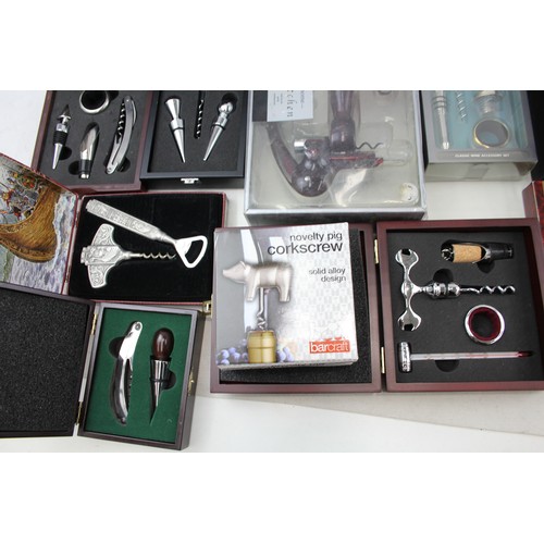 211 - Boxed Corkscrew Sets Inc Konge Tinn Pewter Norway Novelty Pig Vintage Job Lot     681827